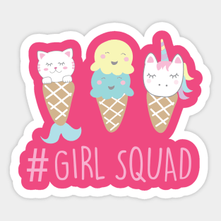 GIRLS SQUAD ICE CREAM TEE Sticker